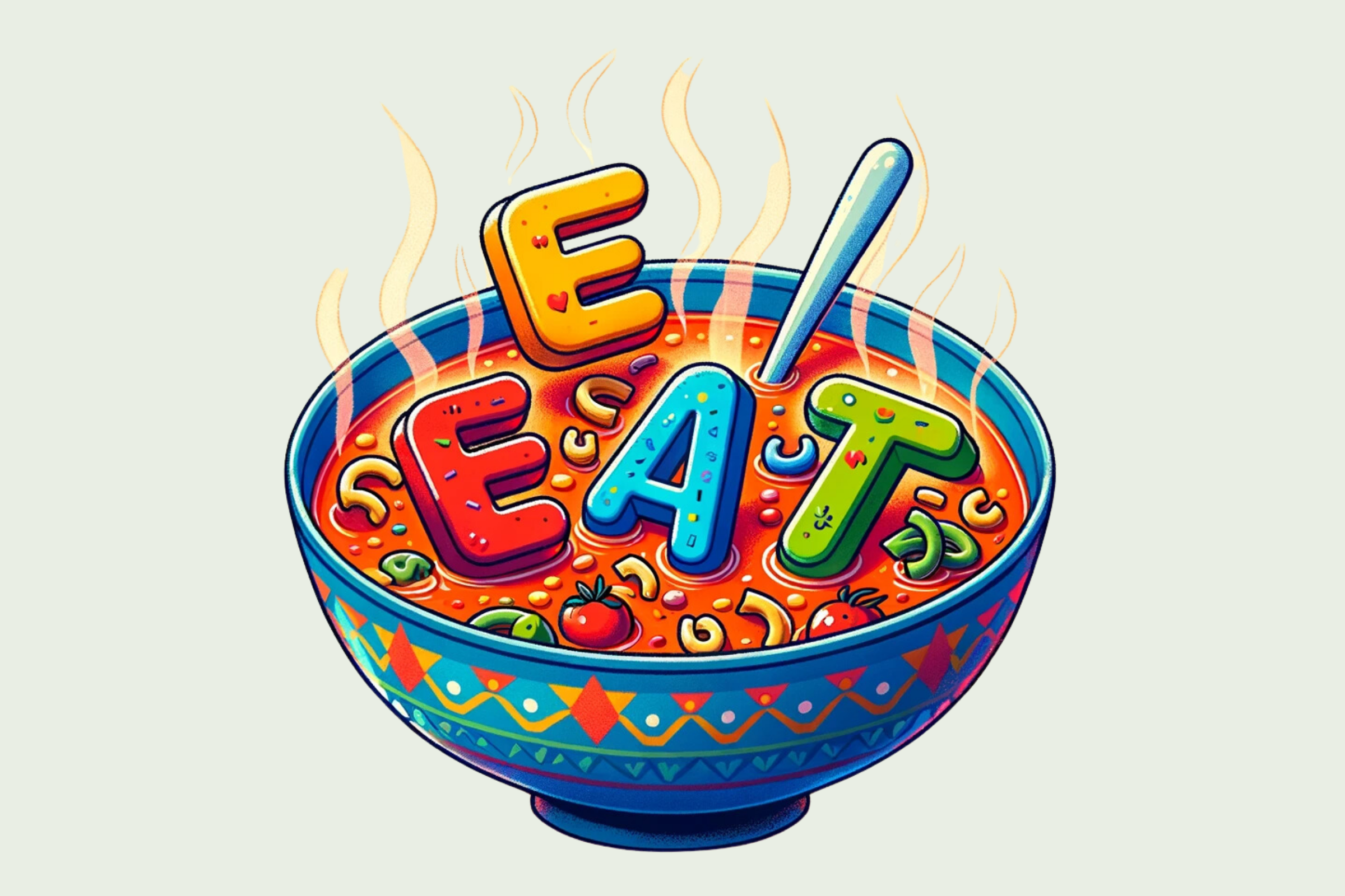 EEAT principles shown in a ramen art