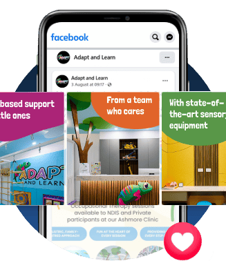 smartphone screen showing facebook ad for Adapt and Learn