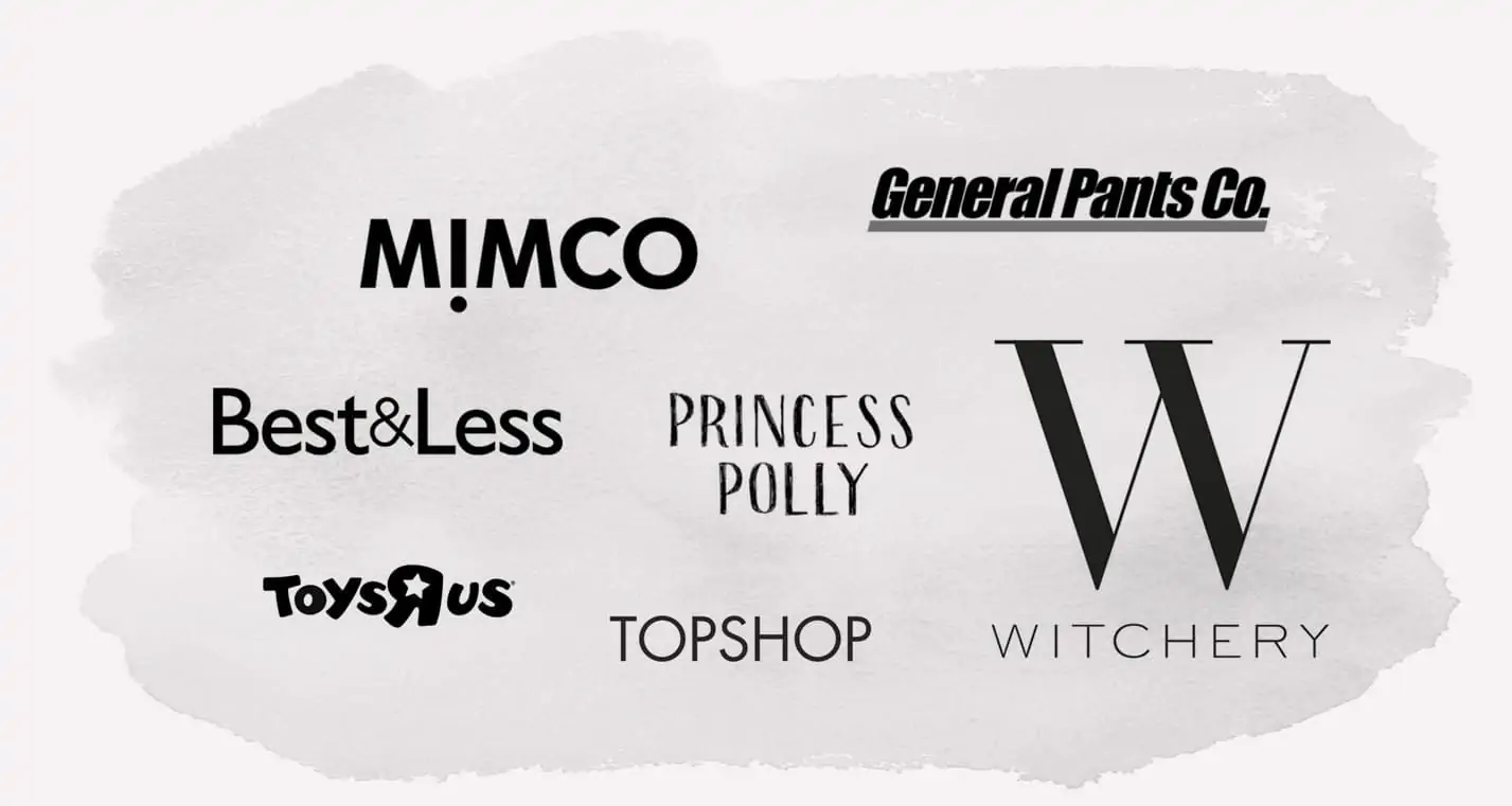 an image of brands which use Afterpay in a collage