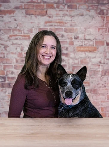 Helen Johnson with dog