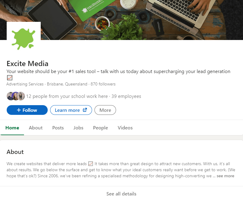 excitemedia linked in account