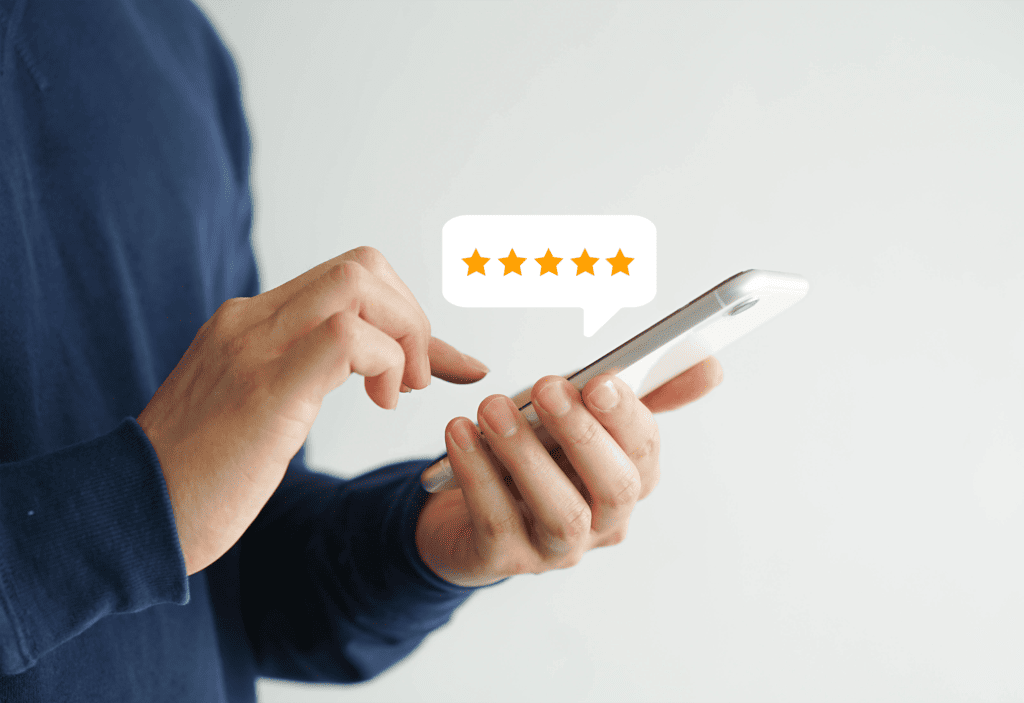 5 star reviews using phone