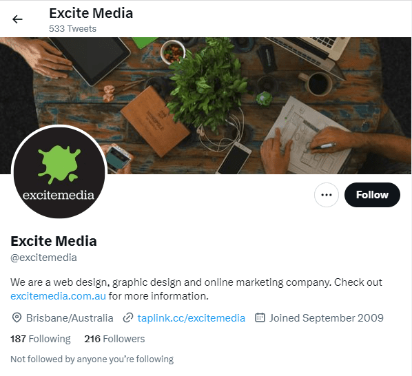 excitemedia tweeter account