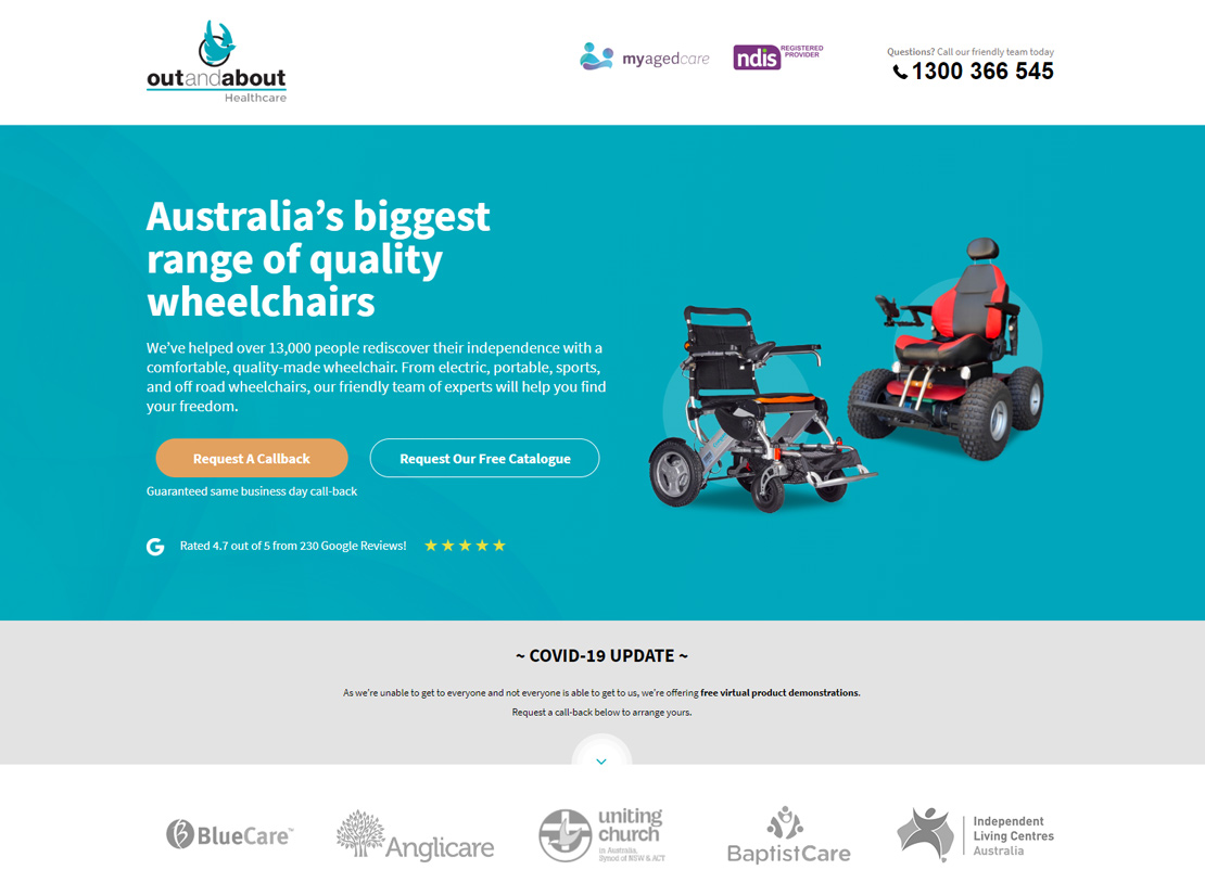 Wheelchair Landing Page